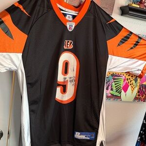 Reebok Black and Orange NFL Bengal Jersey